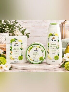 Dove Garden Tea Party English Pear Blossom 3-Pc Set | Limited Edition |